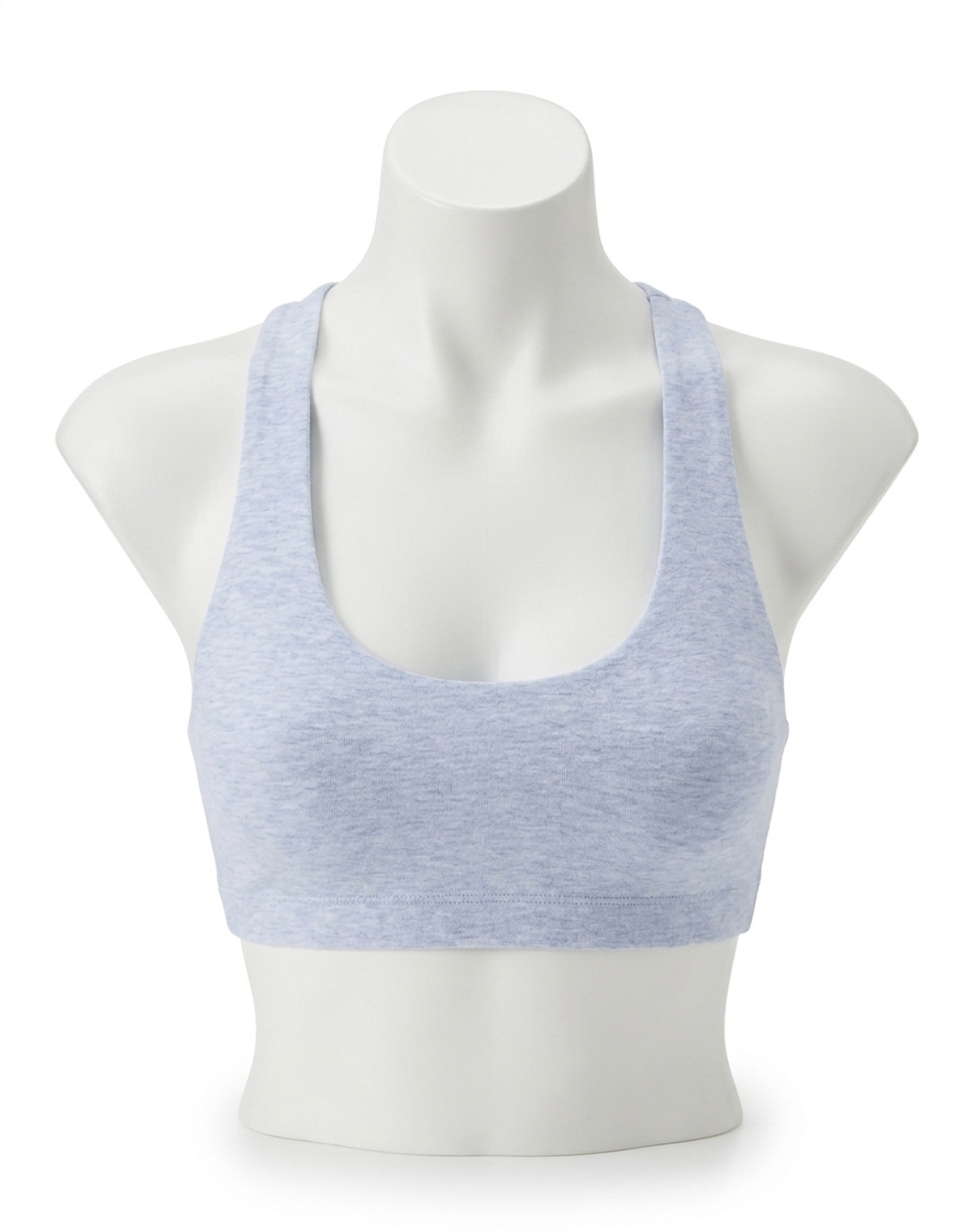 NEW COMMANDO cotton racerback bralette in heathered cloud